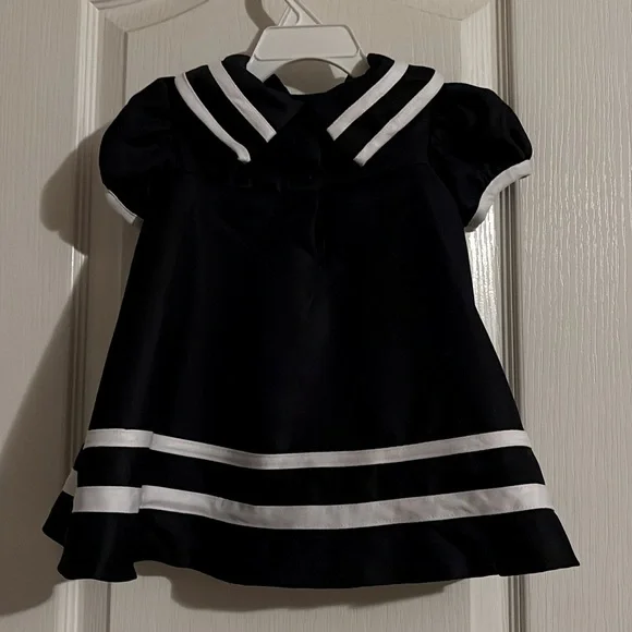 Rare Editions Navy Dress with White Details - Picture 2 of 4